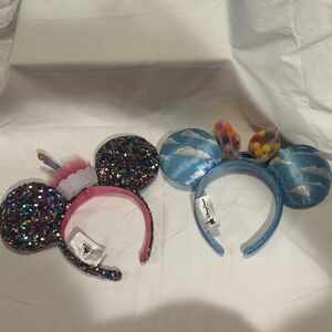 Disney-Inspired Sequin Unicorn Ear Headband & Cloud Candy Ear Headband Set
